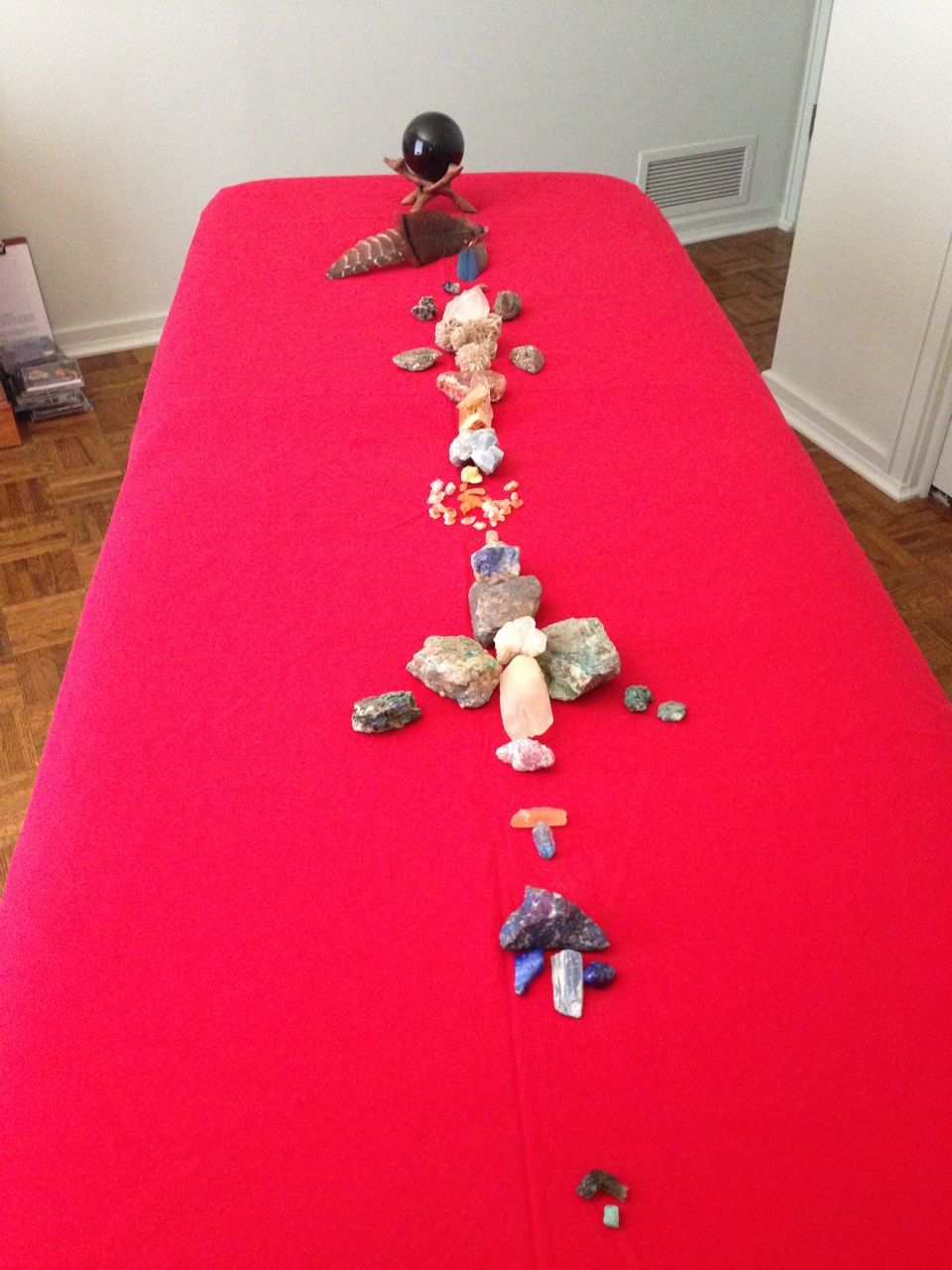 Crystal layouts for distance healings photograph