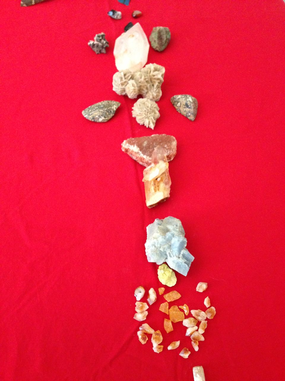 Crystal layouts for distance healings photograph
